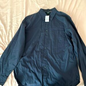 Navy blue J Crew large ladies button up.